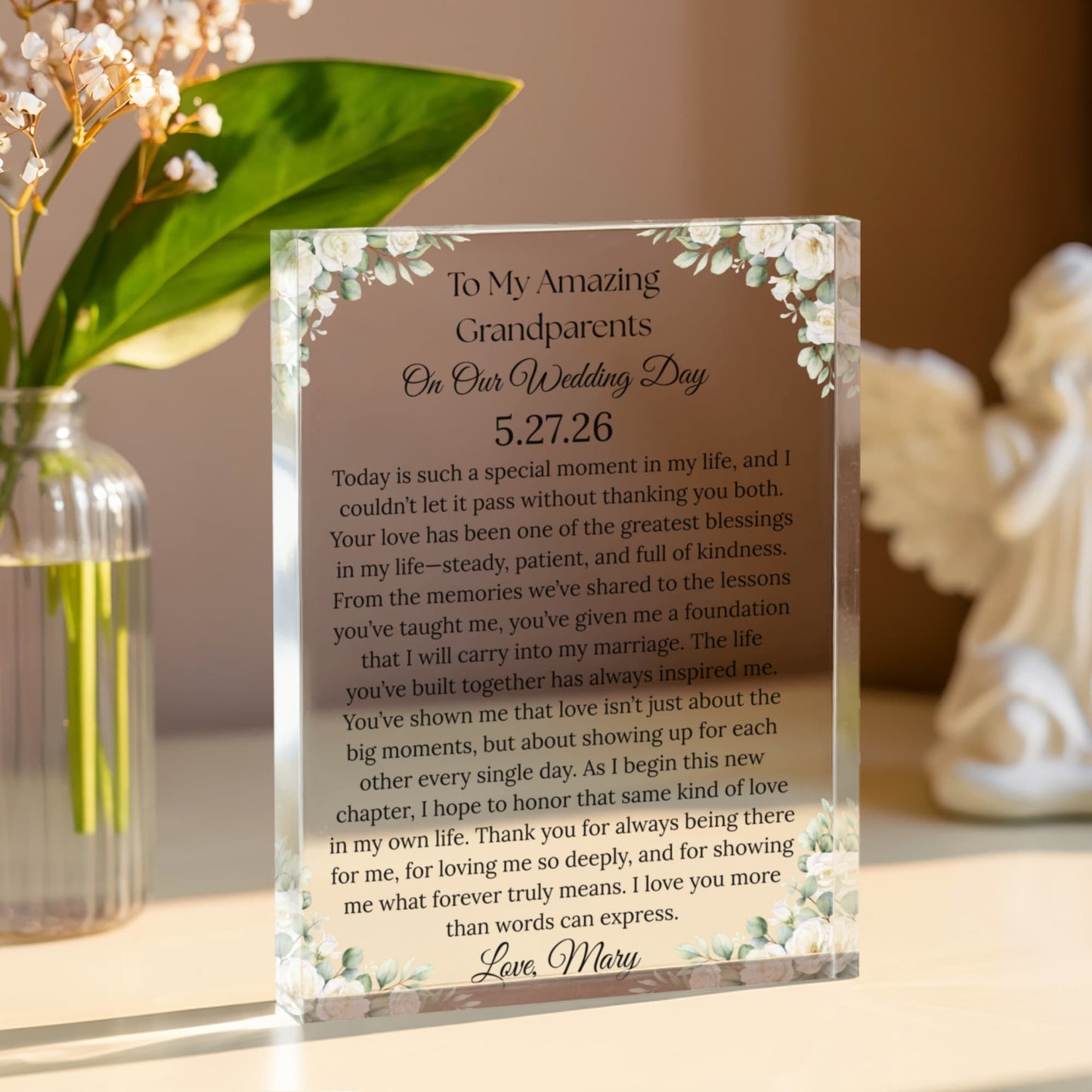 To My Grandparents On My Wedding Day