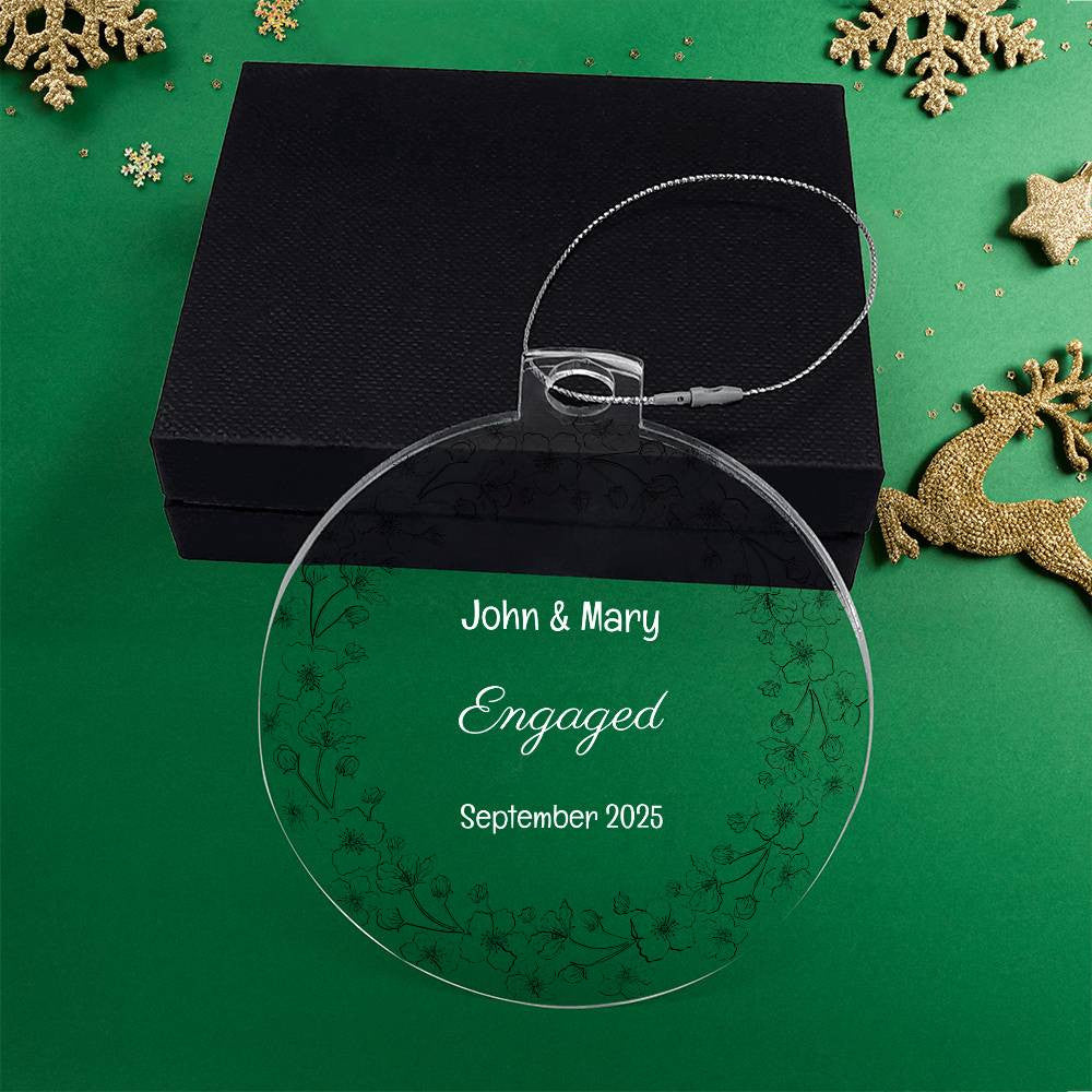 First Christmas Engaged Ornament-[Heartfelt Family Gift]