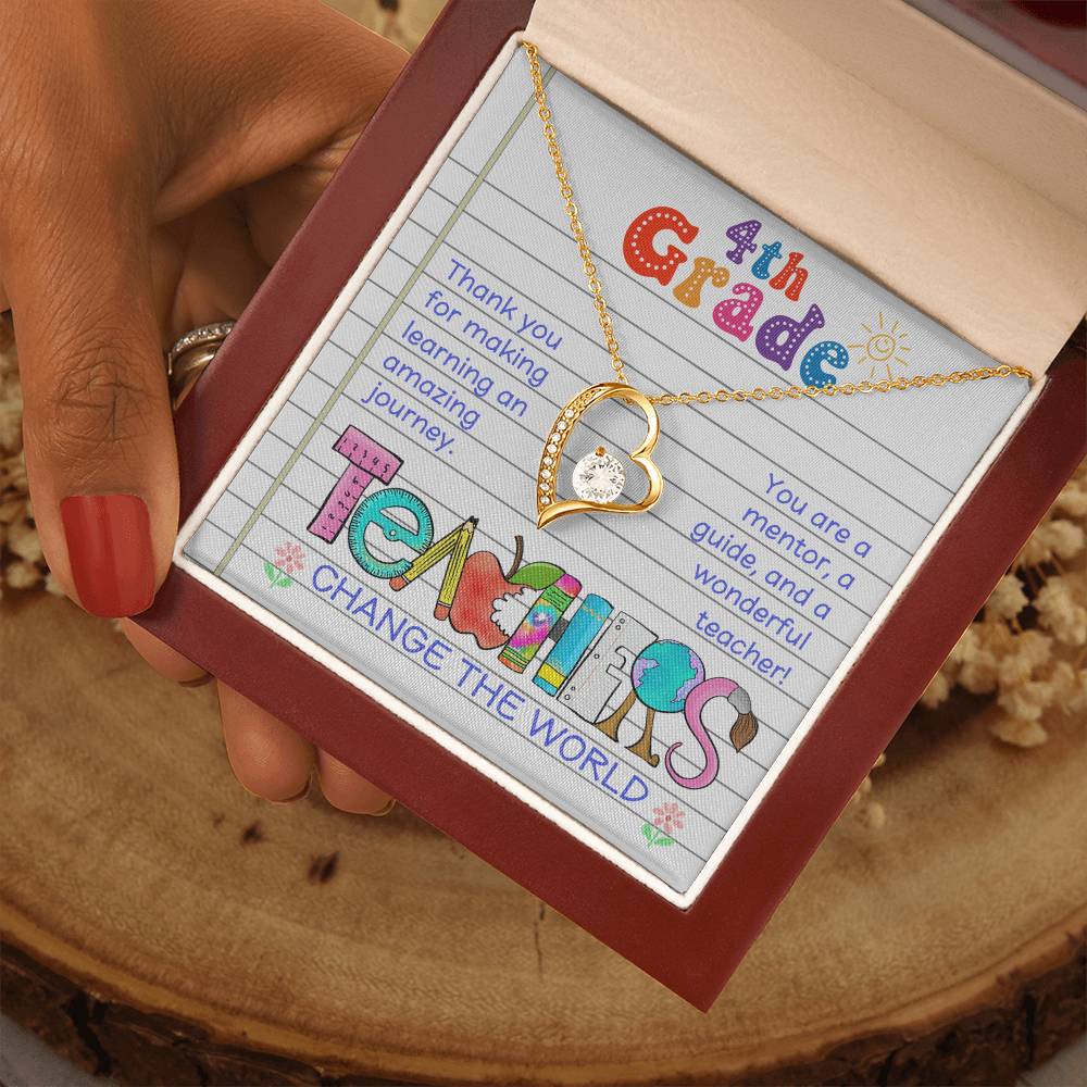 Teacher Thank You Necklace Gift