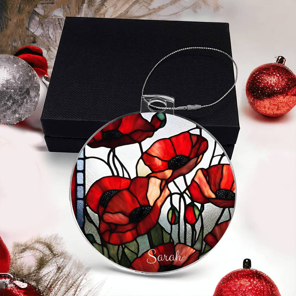 Poppies Ornament-[Heartfelt Family Gift]