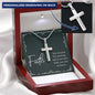 Faith Engraved Stainless Steel Cross-[Heartfelt Family Gift]