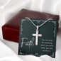 Faith Engraved Stainless Steel Cross-[Heartfelt Family Gift]