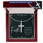 Faith Engraved Stainless Steel Cross-[Heartfelt Family Gift]