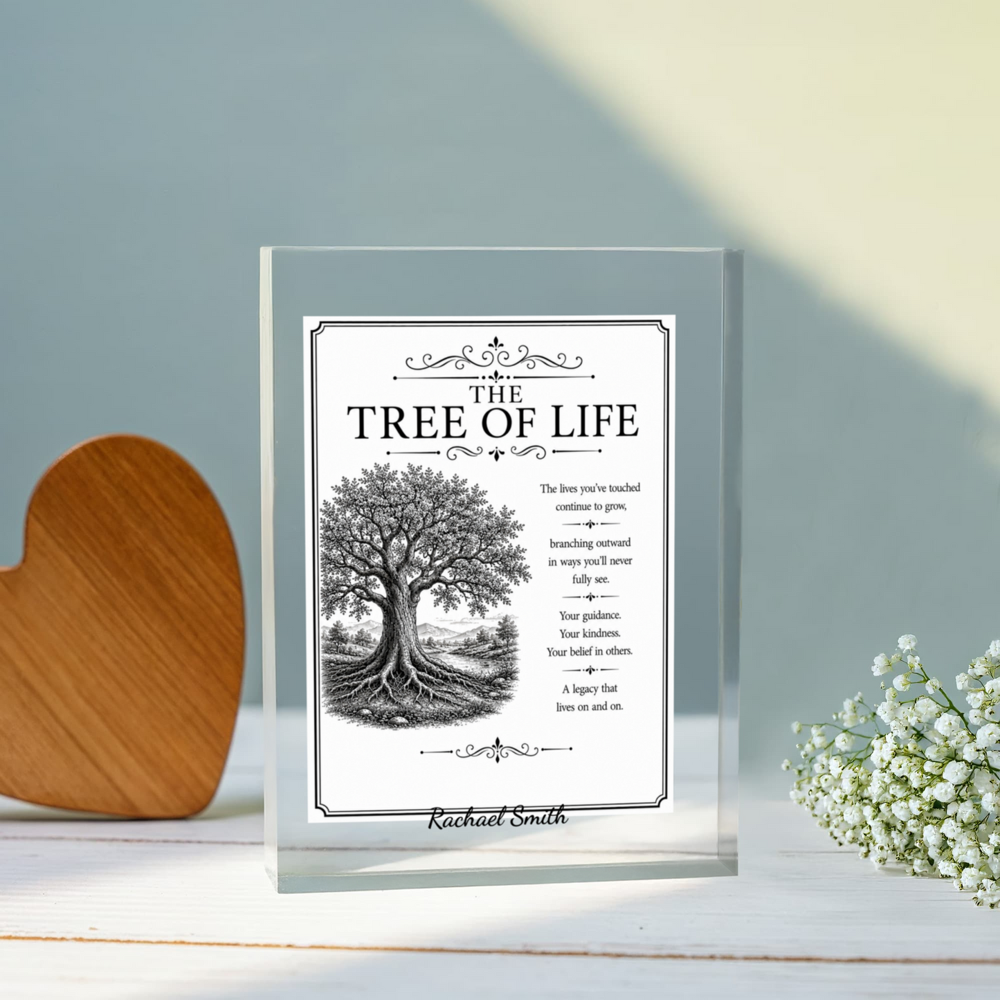 Tree of Life Legacy Gift, Personalized Acrylic Plaque, Gift for Grandma, Birthday Keepsake, Inspirational Home Decor, Memorial Gift