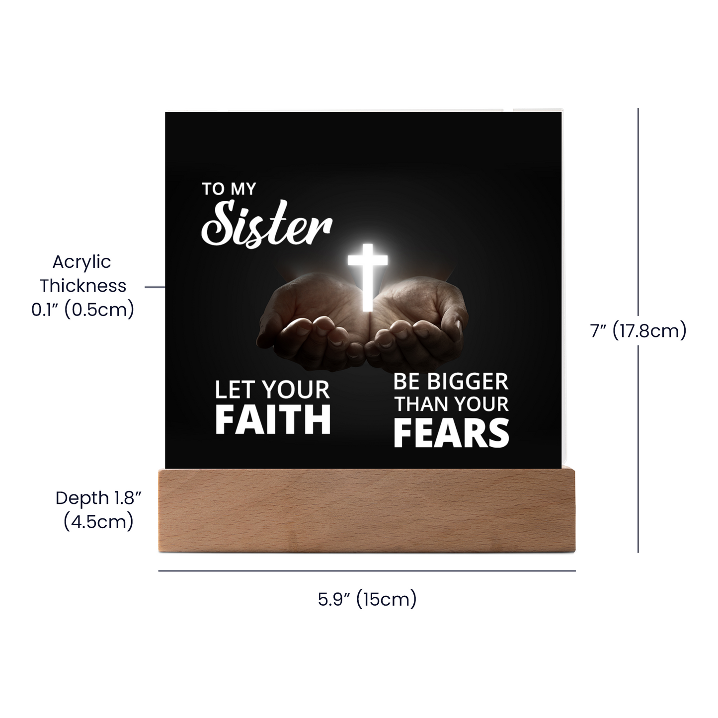 Sister Faith Religious Plaque & Cross Gift Set-[Heartfelt Family Gift]