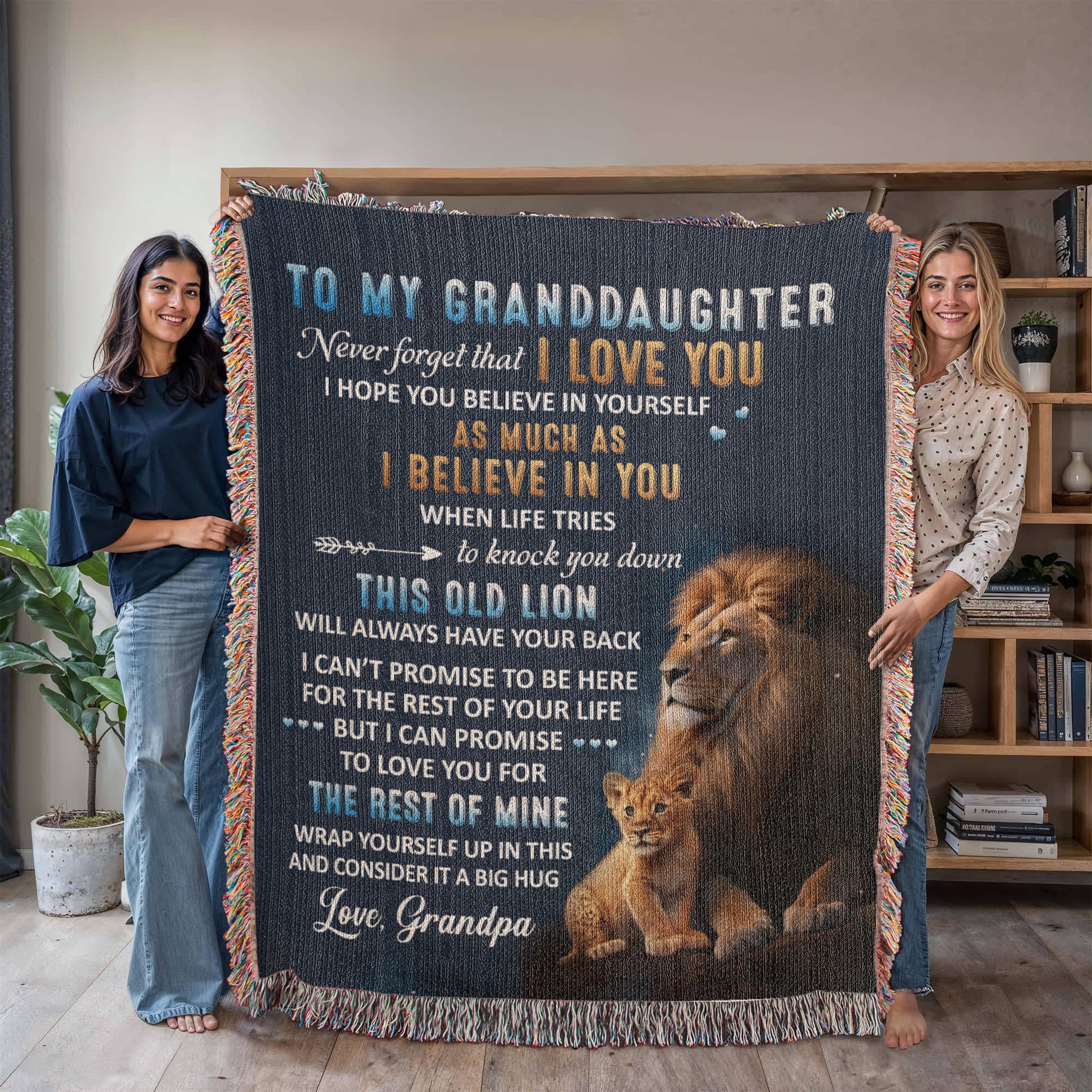 Granddaughter Woven Blanket-[Heartfelt Family Gift]