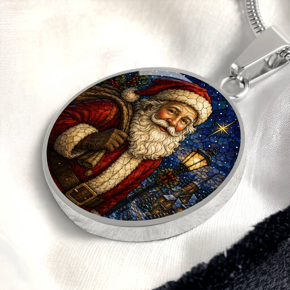 Personalized Santa Engraved Necklace
