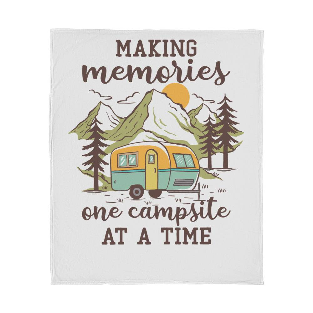 Camping Jersey Fleece Blanket-[Heartfelt Family Gift]