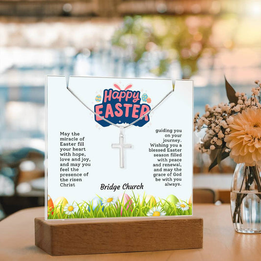 Easter Gift - Cross and Personalized Sign