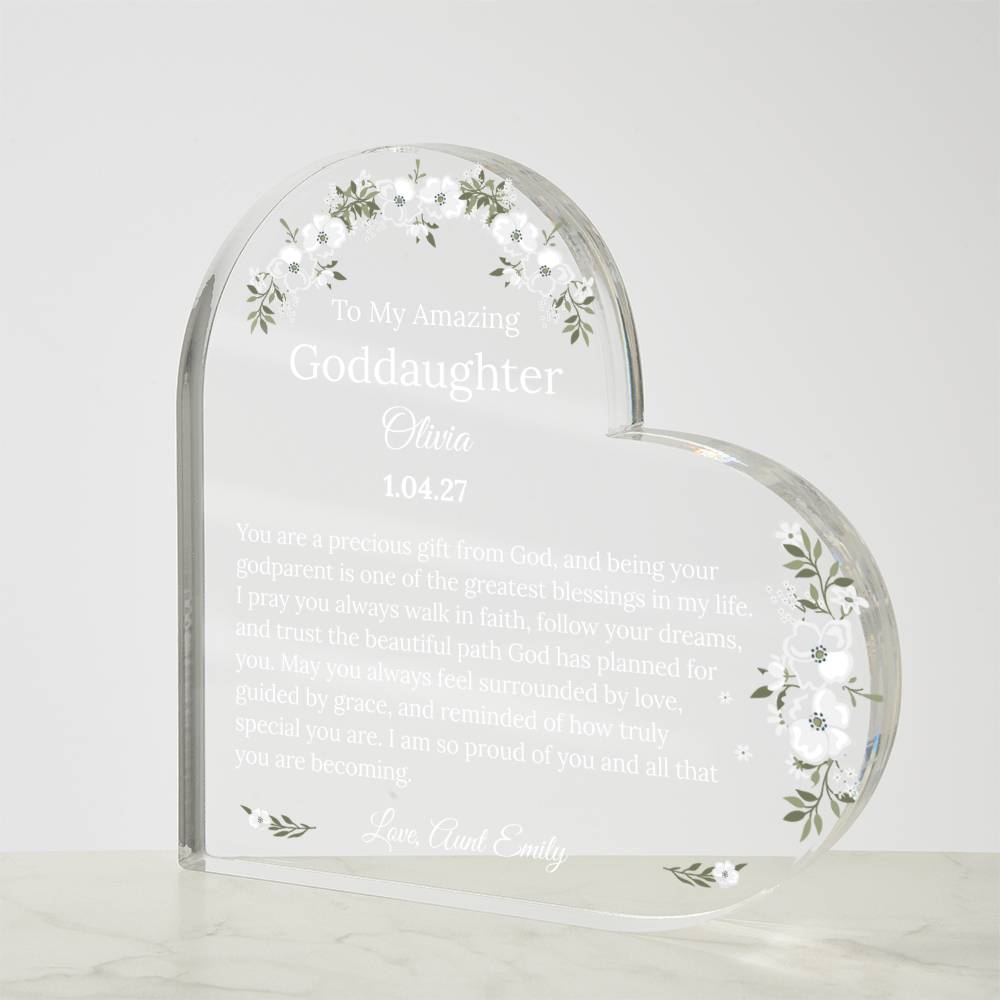 Goddaughter Acrylic Heart Gift