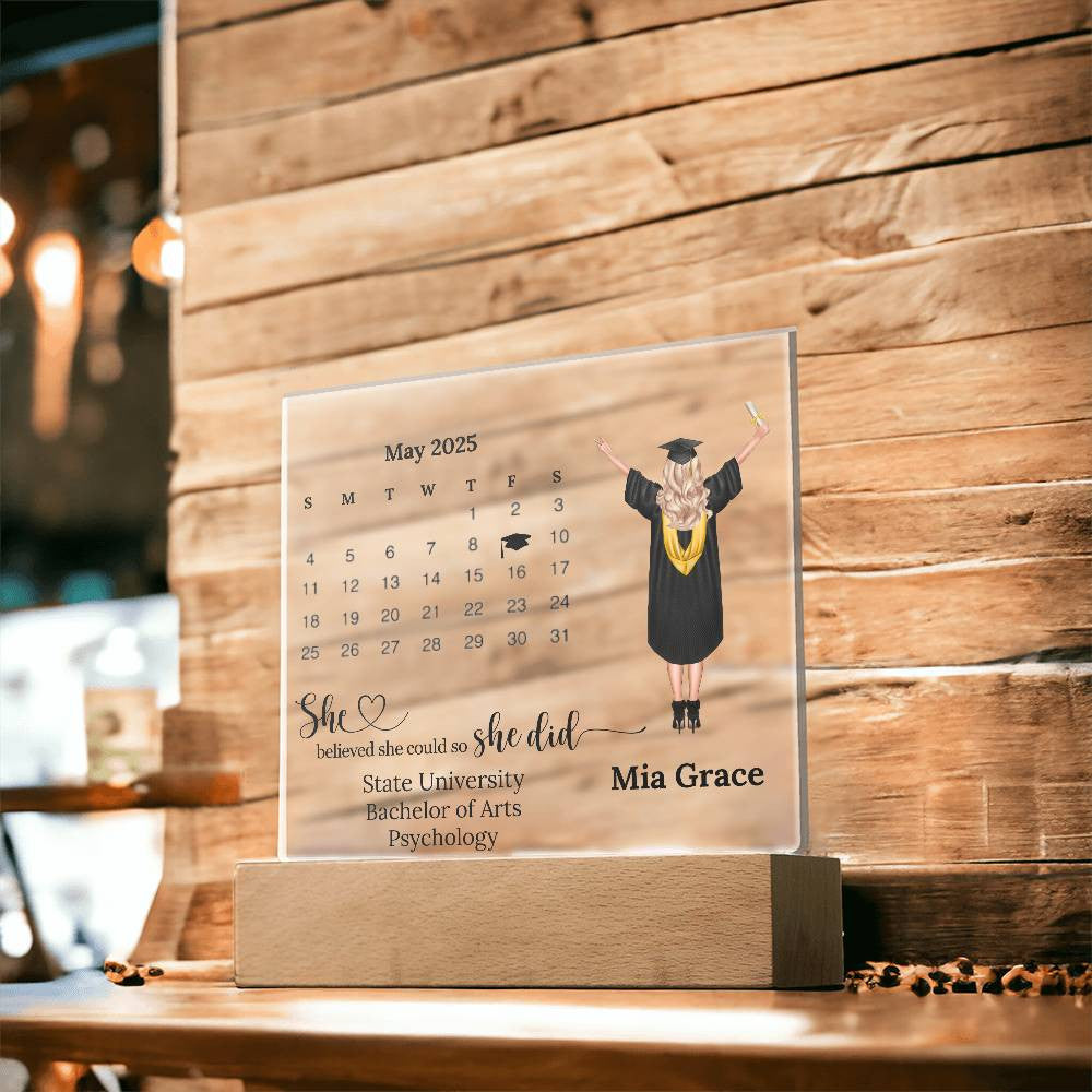 Personalized Graduation Plaque for 2025 Graduate-[Heartfelt Family Gift]