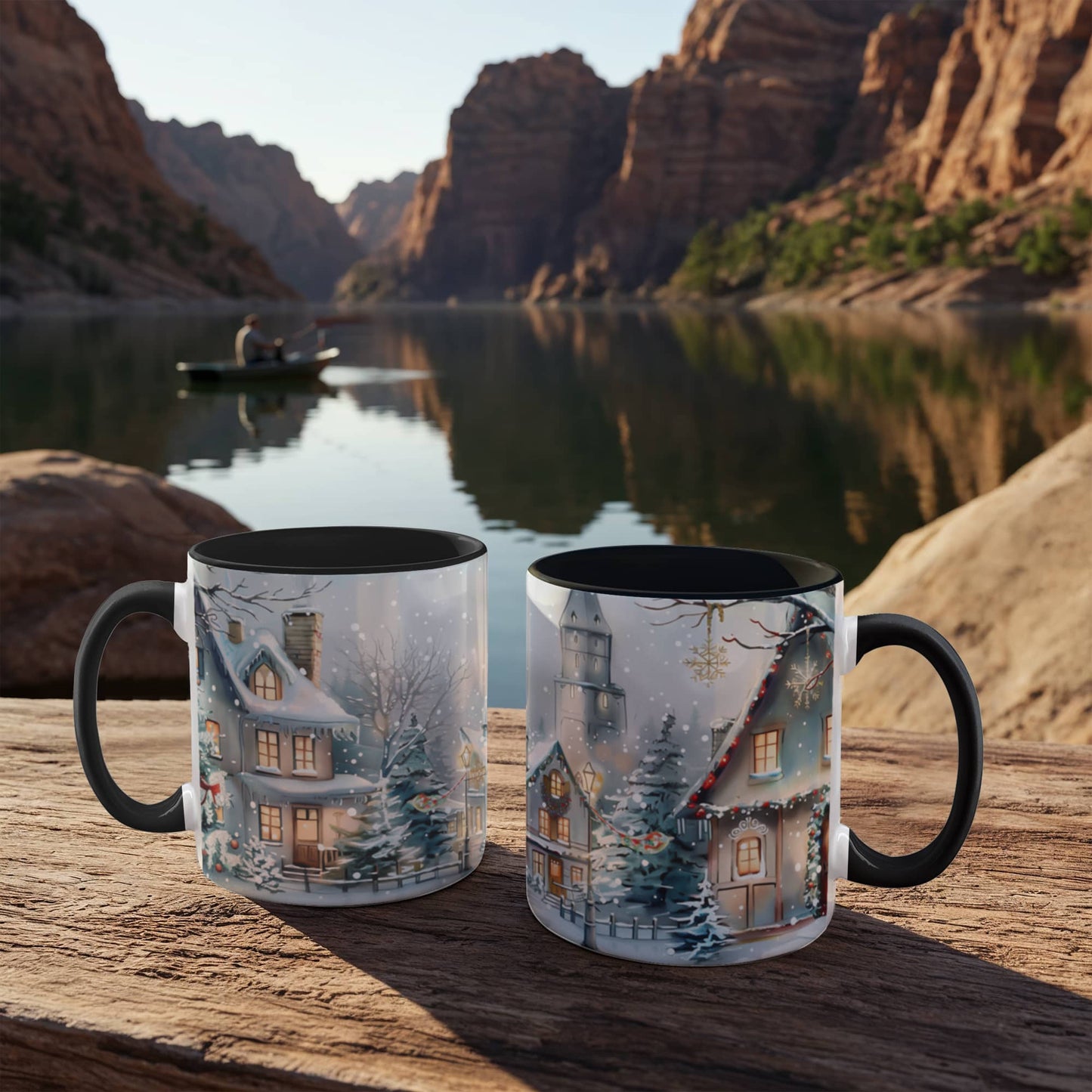 Christmas Winter Wonderland Color Accent Mugs