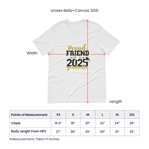 Proud Friend of a 2025 Graduate T-Shirt-[Heartfelt Family Gift]