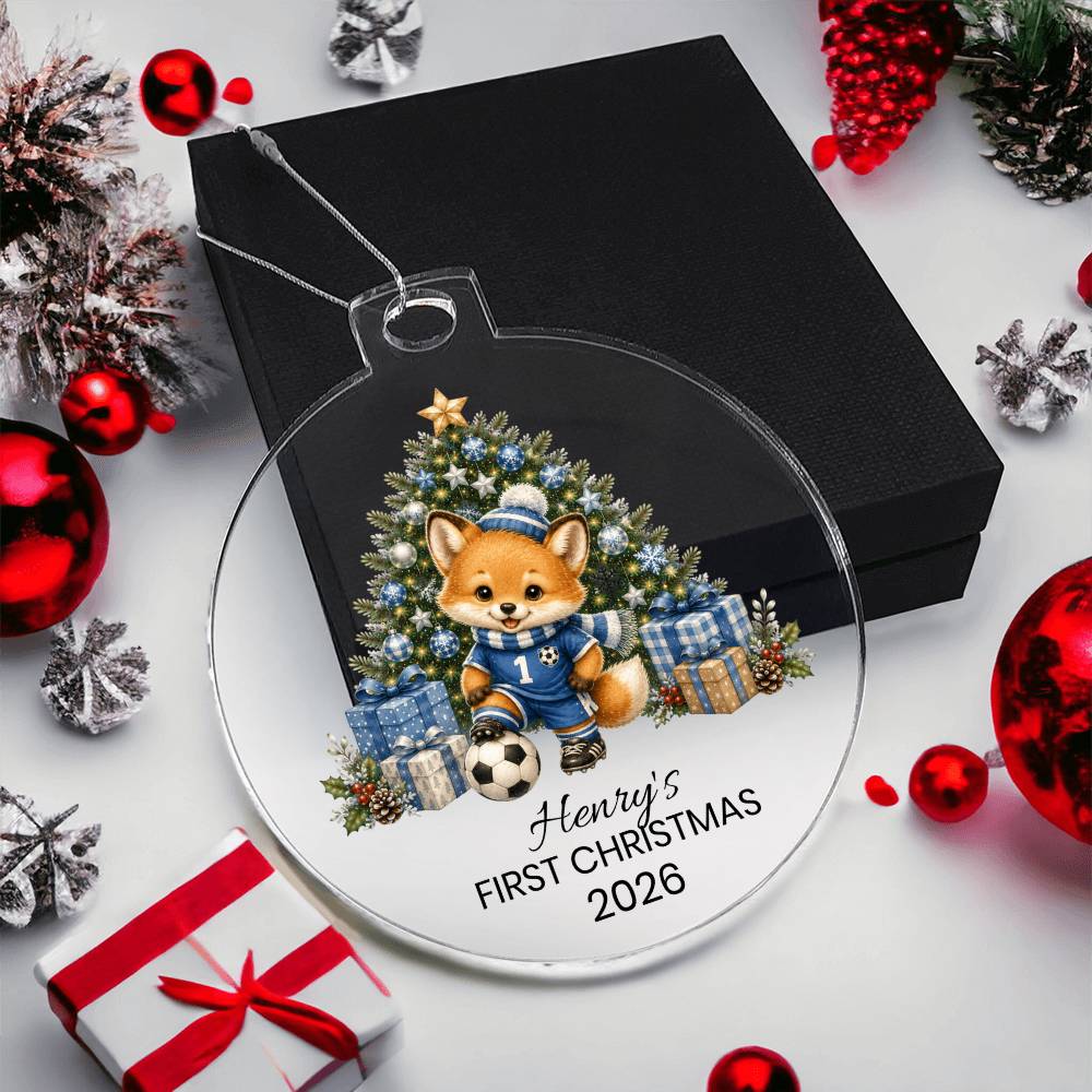Fox Kids Soccer Christmas Ornament