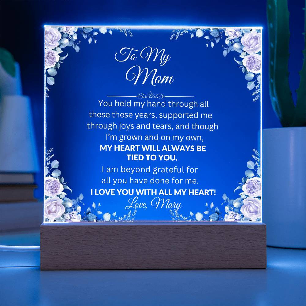 To My Mom Personalized Acrylic Plaque Gift-[Heartfelt Family Gift]