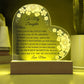 Daughter Acrylic Heart Plaque-[Heartfelt Family Gift]