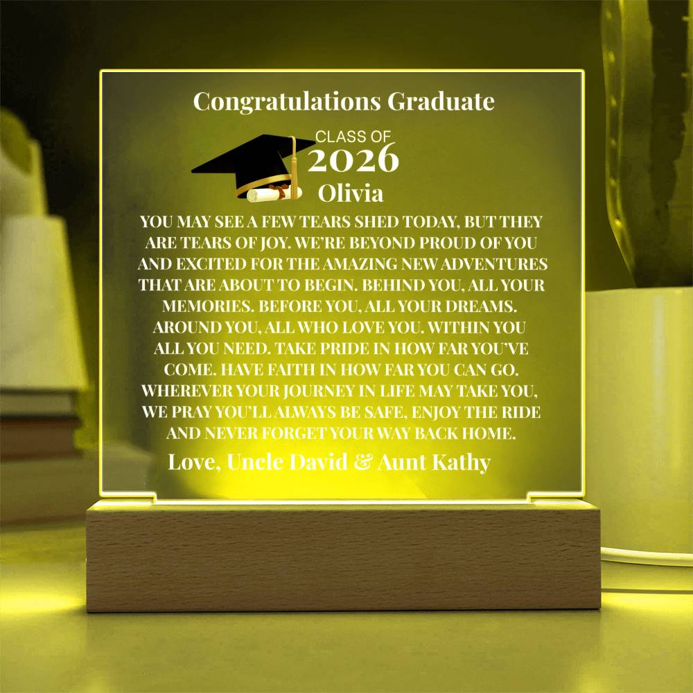 Personalized Graduation Plaque Gift