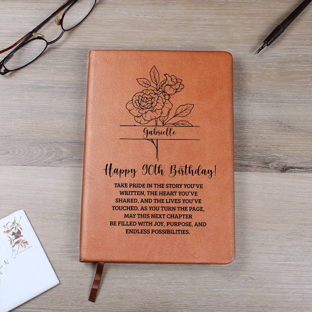 90th Birthday Birth Flower Journal