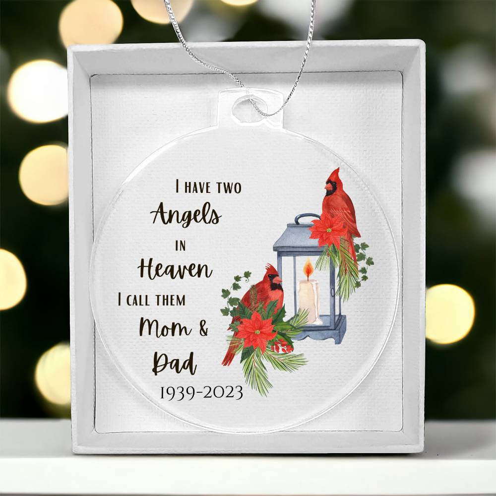 Mom and Dad Remembrance  Angel Ornament-[Heartfelt Family Gift]