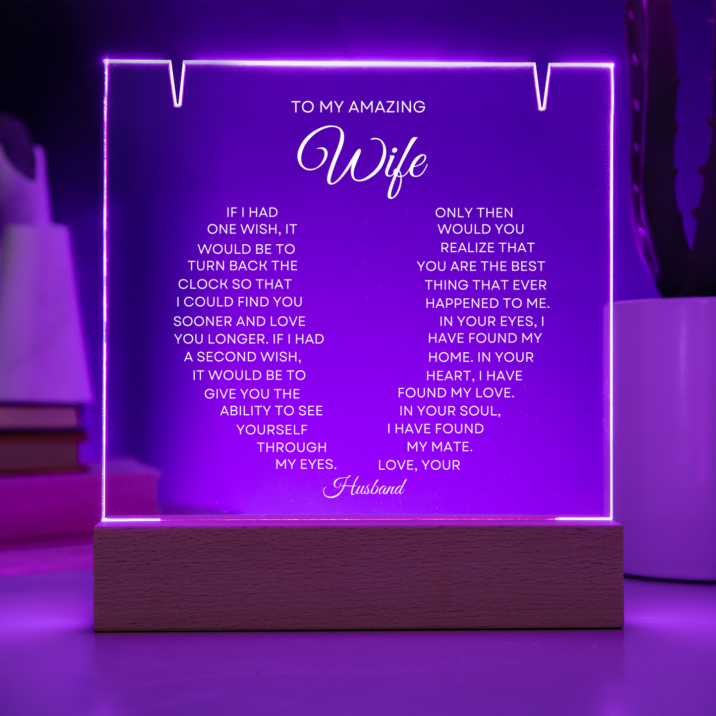 Wife Lighted Jewelry Holder with Necklace Gift Set-[Heartfelt Family Gift]