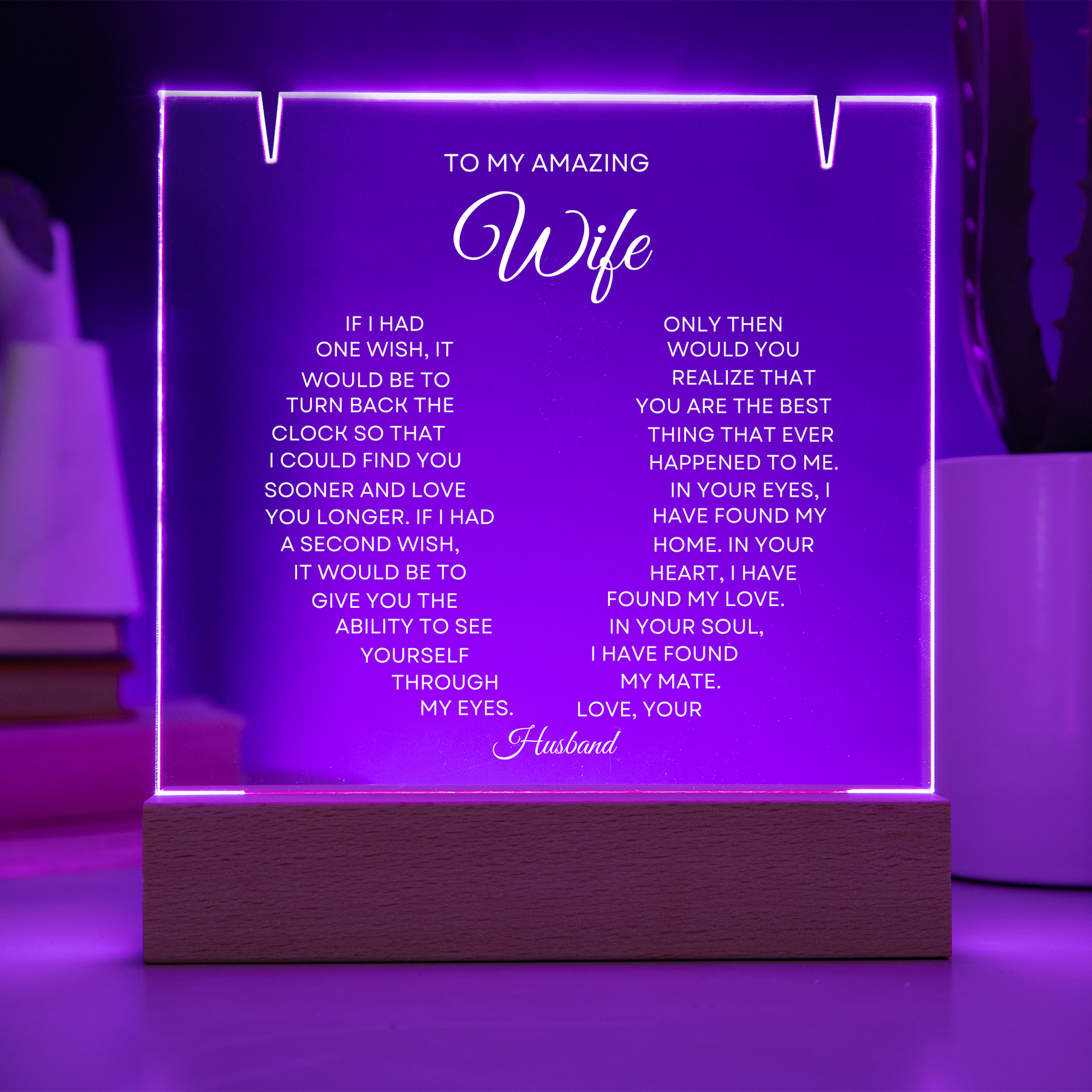 Wife Lighted Jewelry Holder with Necklace Gift Set-[Heartfelt Family Gift]
