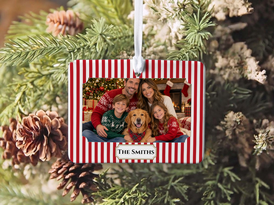 Personalized Family Photo Christmas Ornament