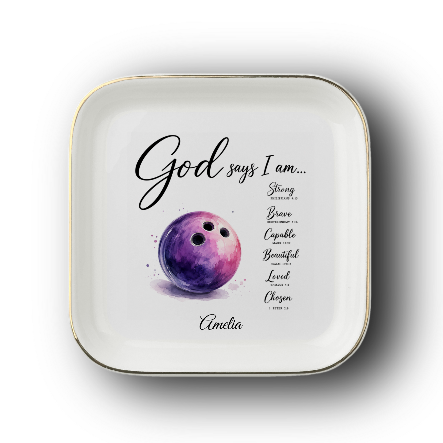 Bowling Christian Jewelry Dish
