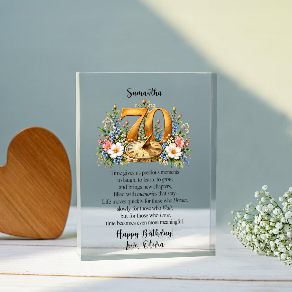 70th Birthday Plaque