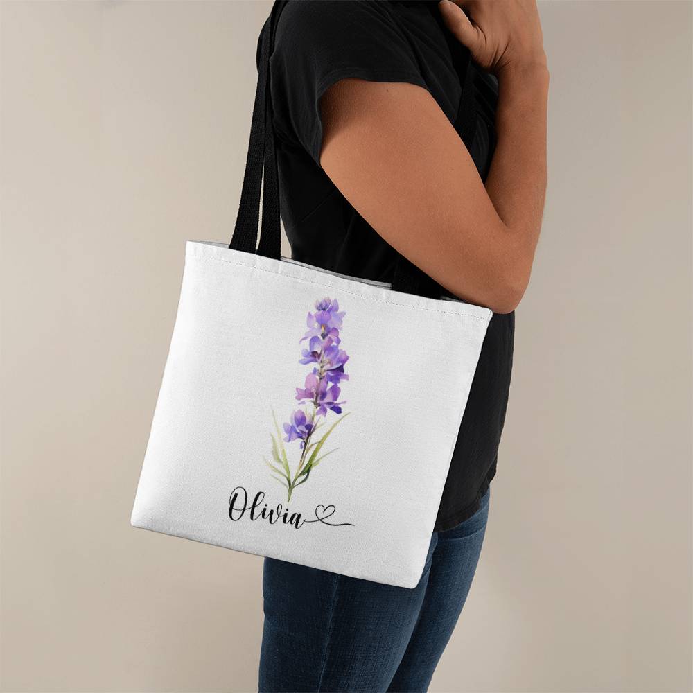 Birth flower Name Classic Tote Bag