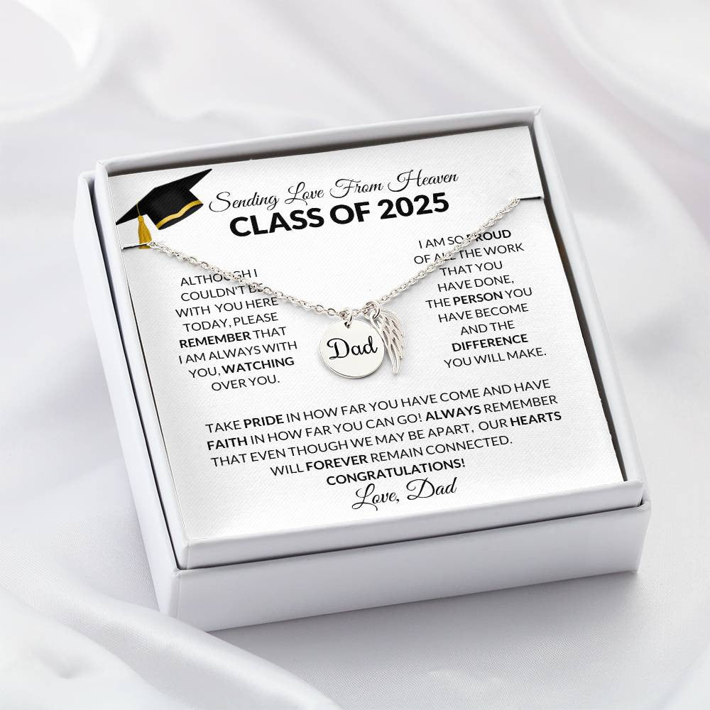 Graduation Memorial Necklace from Dad-[Heartfelt Family Gift]