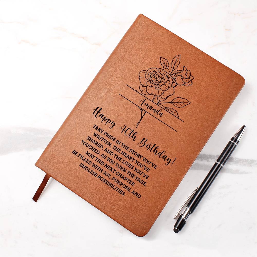 40th Birthday Birth Flower Journal