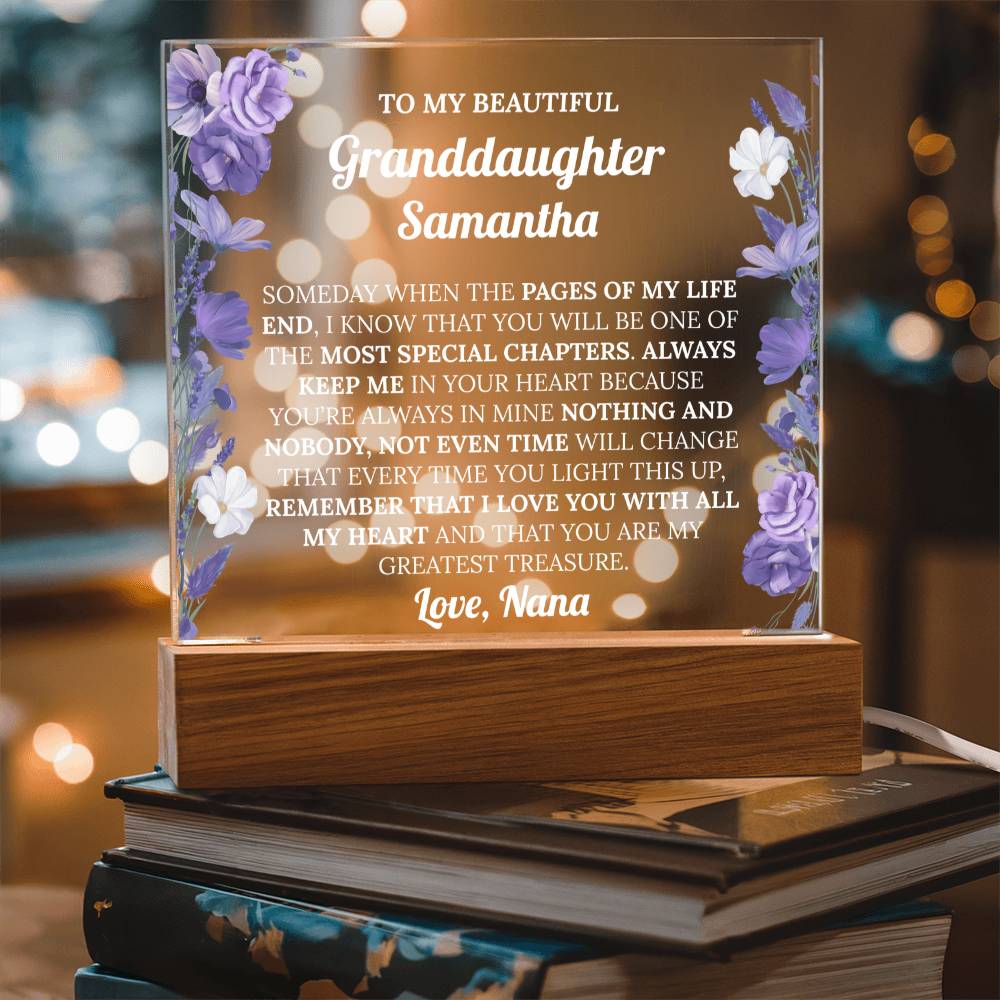 Personalized Granddaughter  Acrylic Plaque