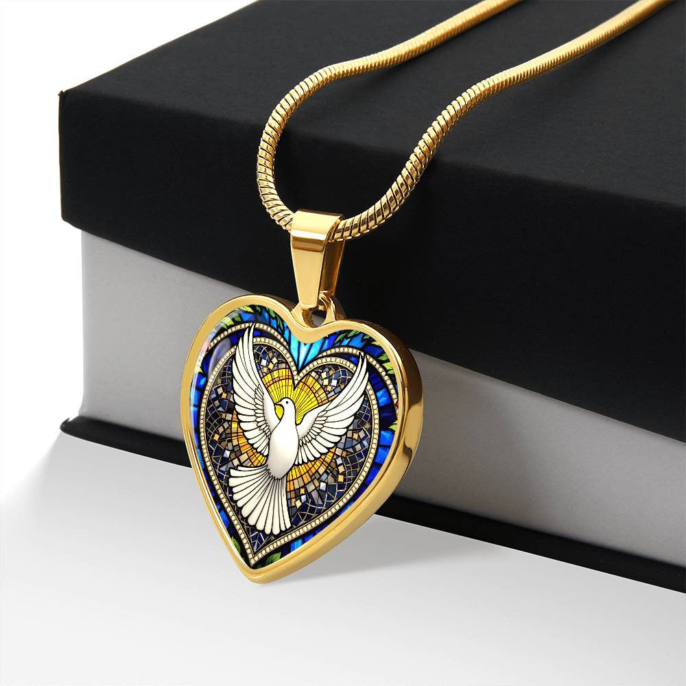 Engraved Dove Necklace-[Heartfelt Family Gift]