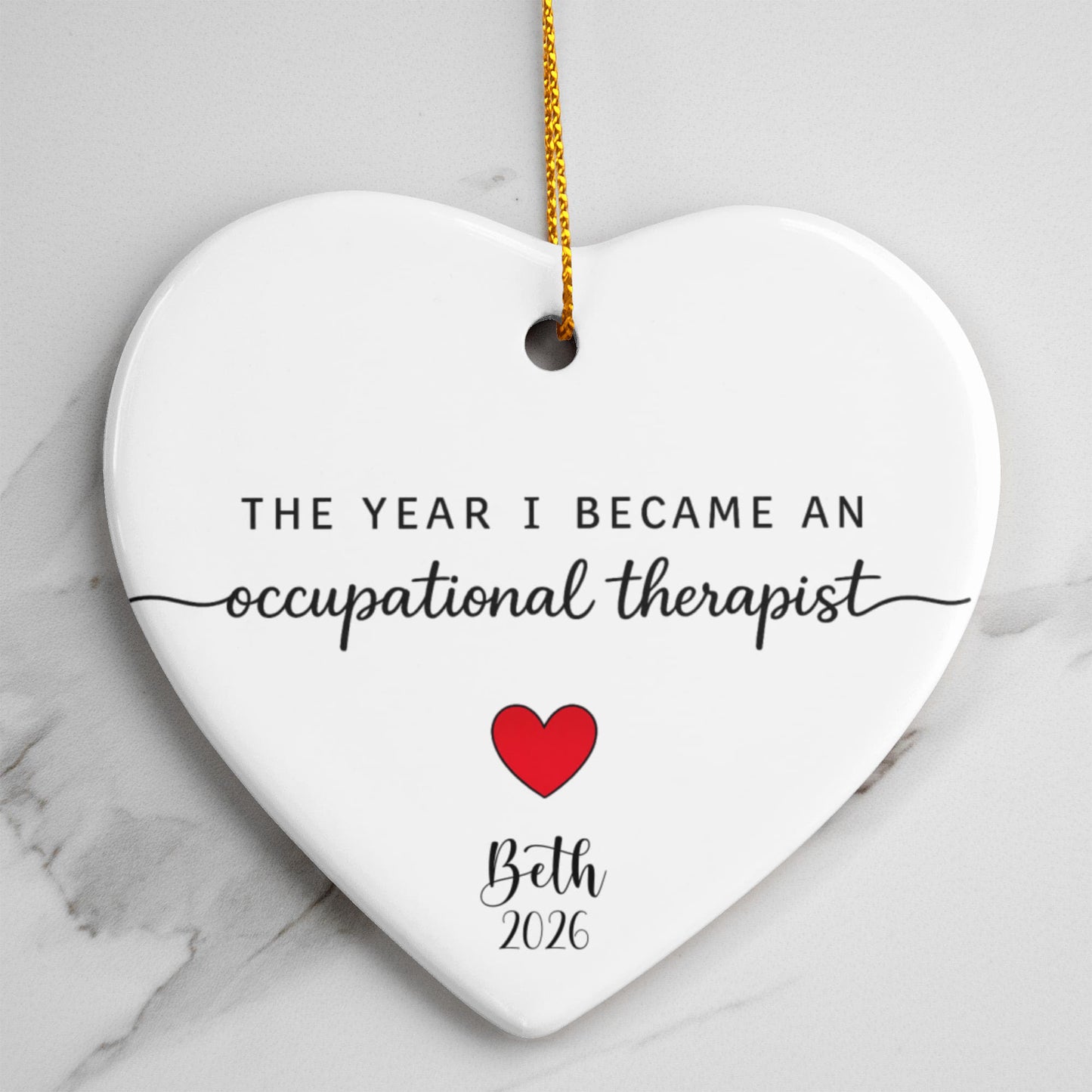 1st Christmas As An Occupational Therapist Ornament