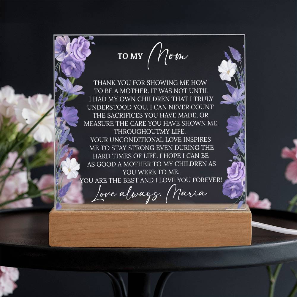 Personalized Mom Acrylic Plaque