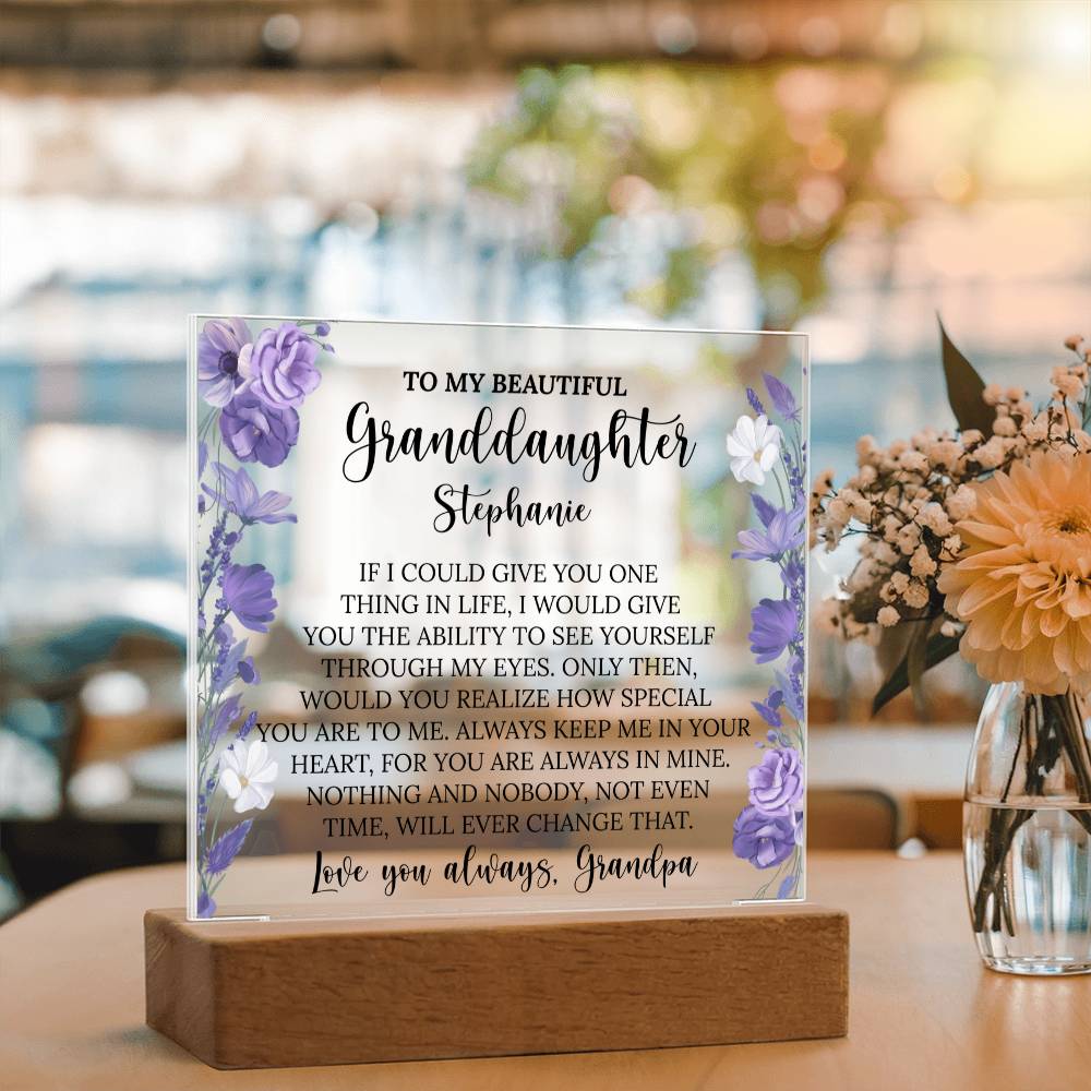 Personalized Granddaughter Acrylic Plaque