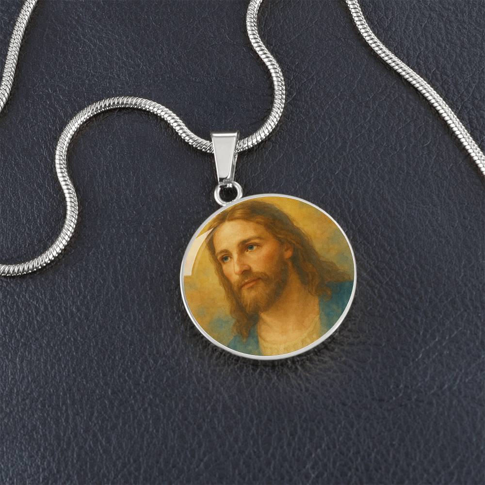 Jesus watercolor Pendant Necklace