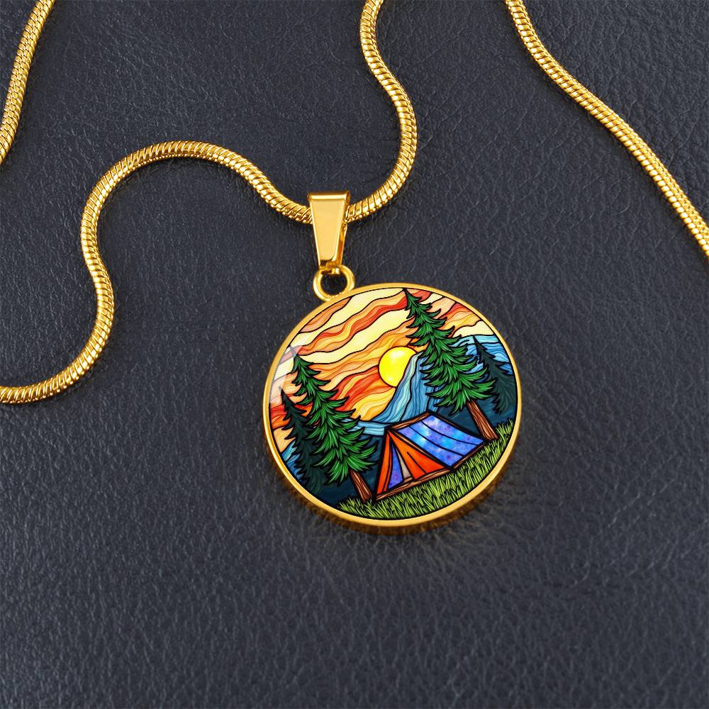 Camping Necklace with Engraving
