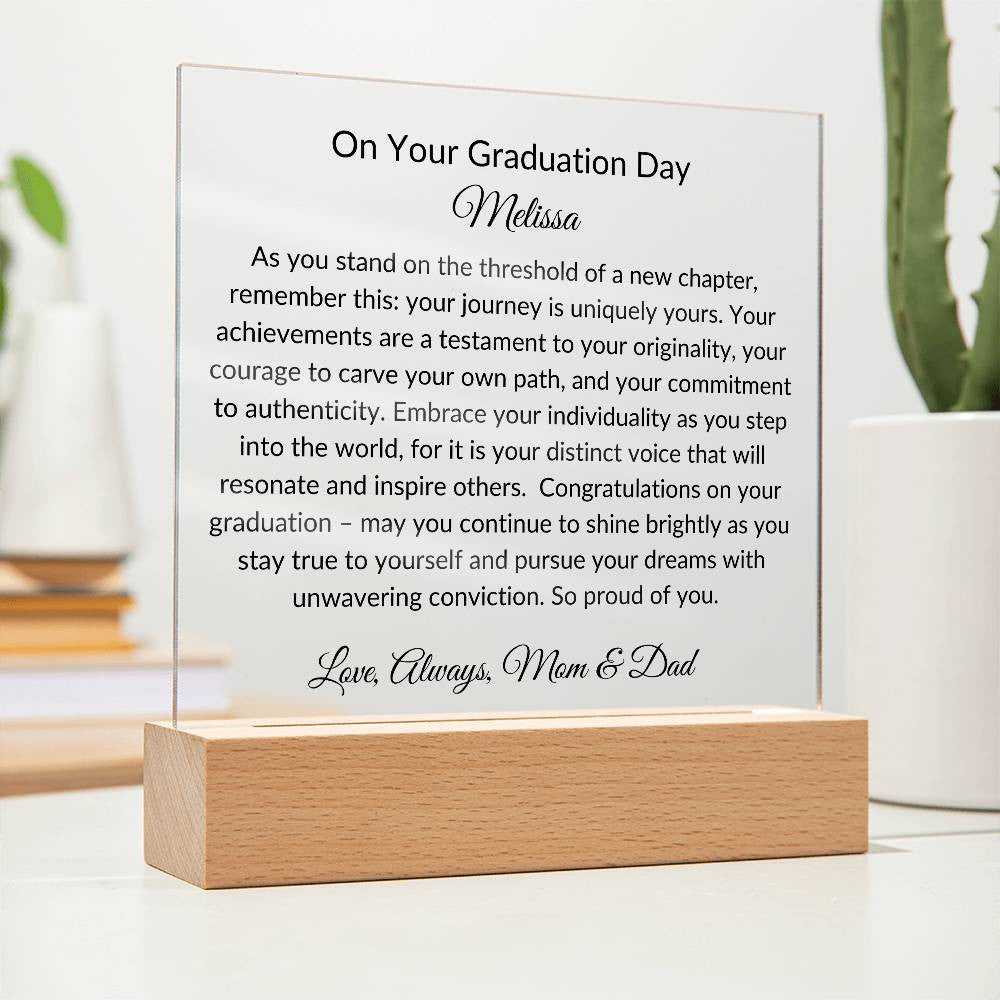 Graduation Acrylic Plaque-[Heartfelt Family Gift]