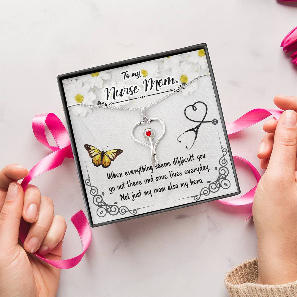 Nurse Mom Stethoscope Necklace Gift-[Heartfelt Family Gift]