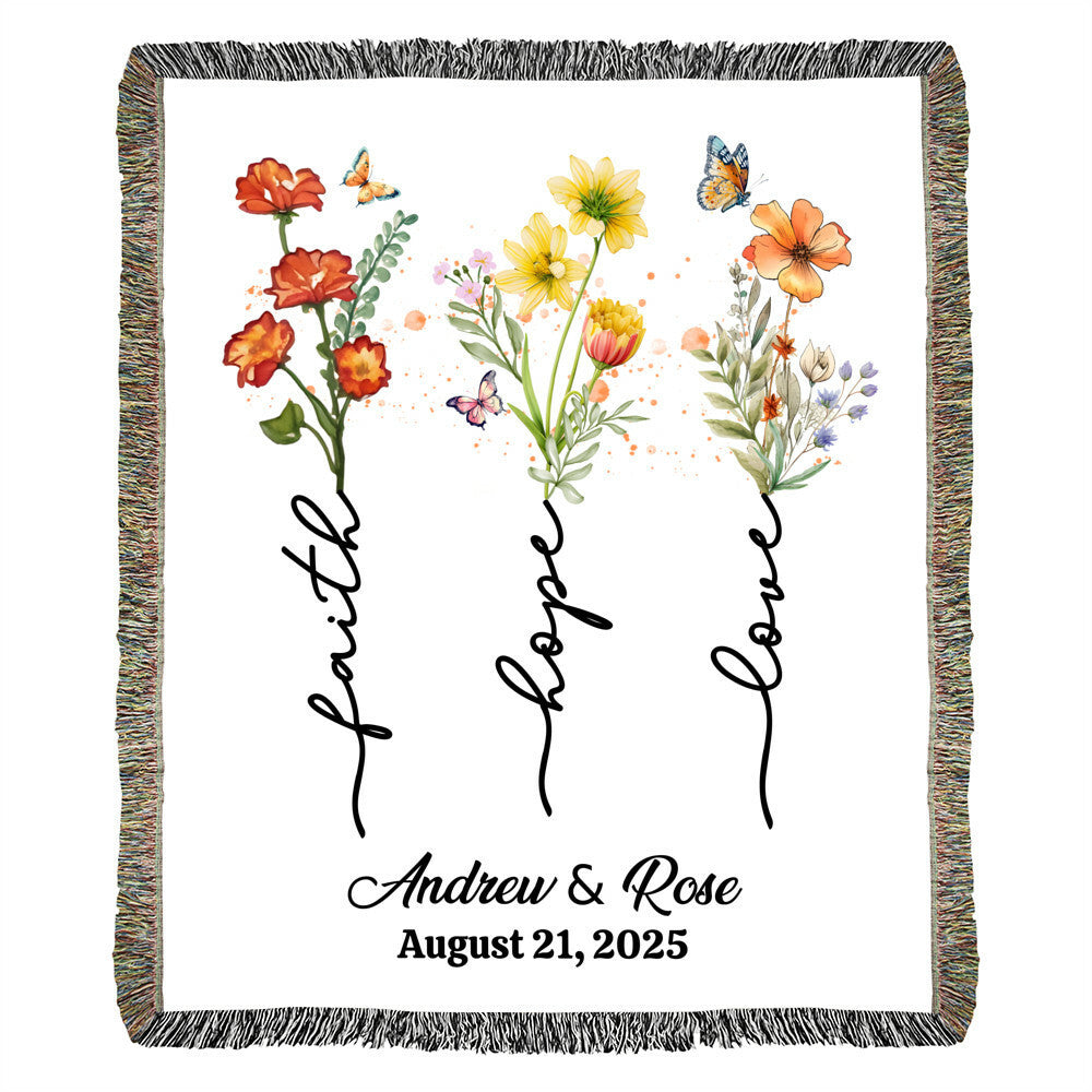 Wedding Anniversary Woven Blanket-[Heartfelt Family Gift]