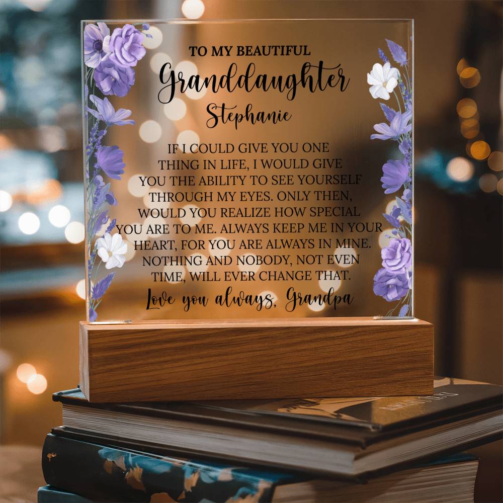 Personalized Granddaughter Acrylic Plaque