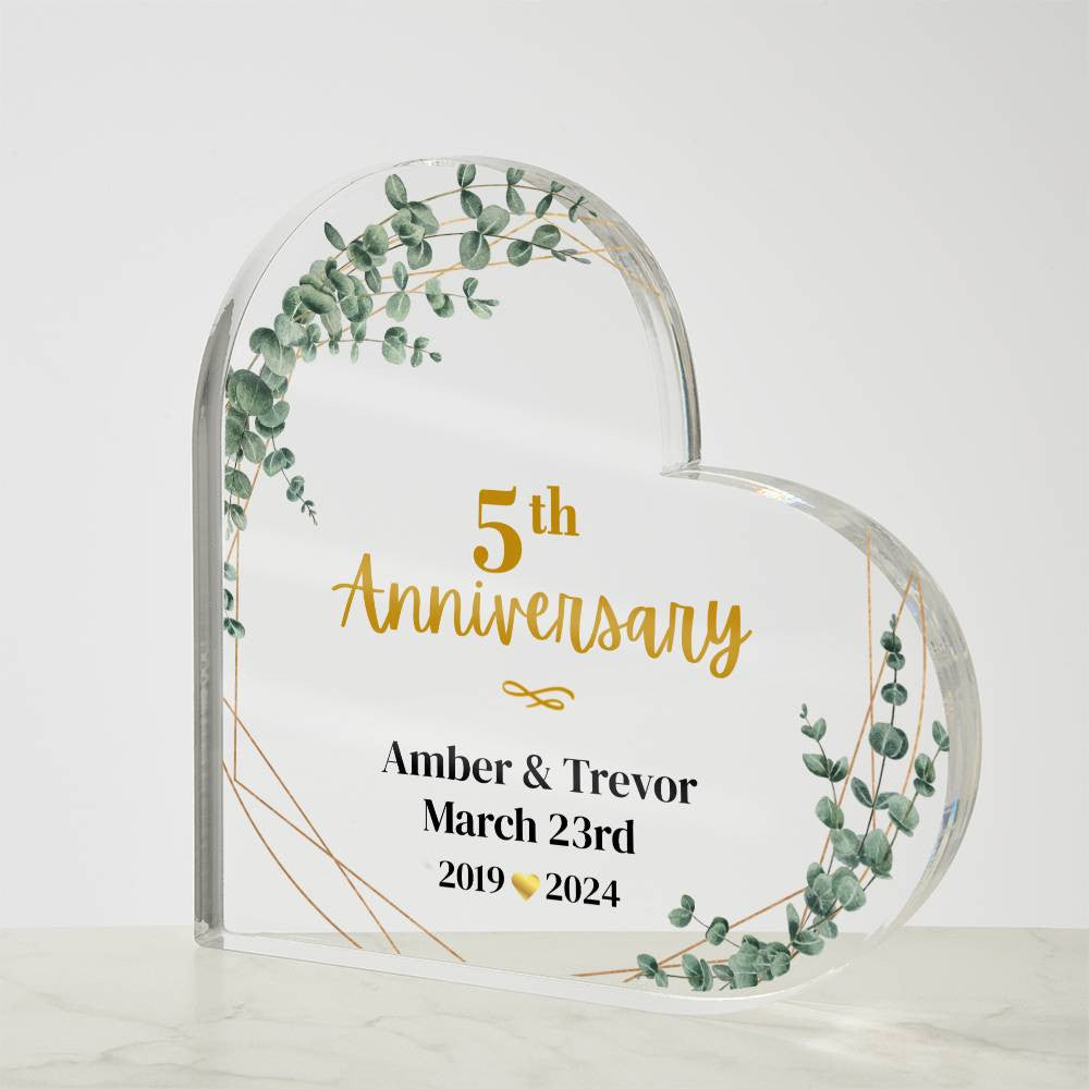 5th Wedding Anniversary Plaque-[Heartfelt Family Gift]