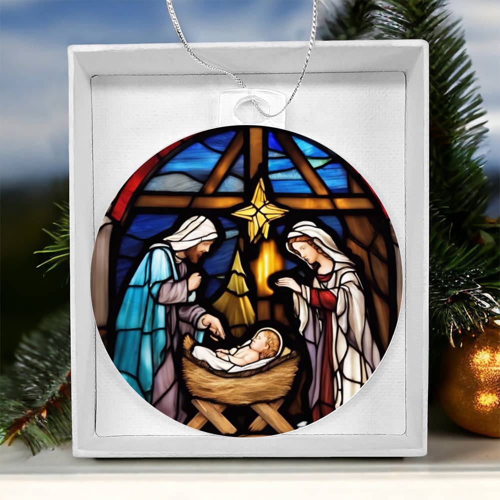 Baby Jesus Nativity Acrylic Ornament Plaque