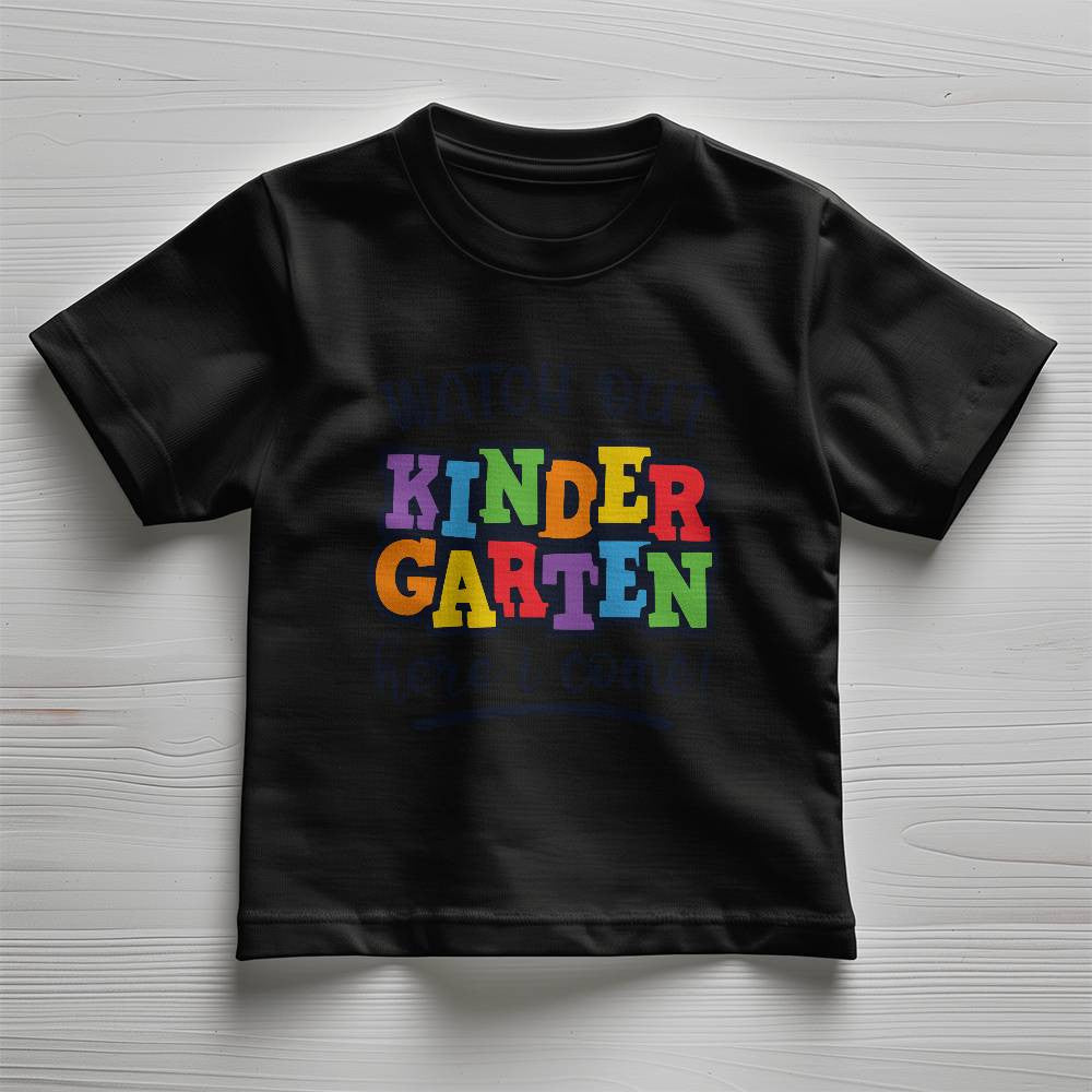 Kindergarten Here I Come Preschool Graduation T-shirt-[Heartfelt Family Gift]