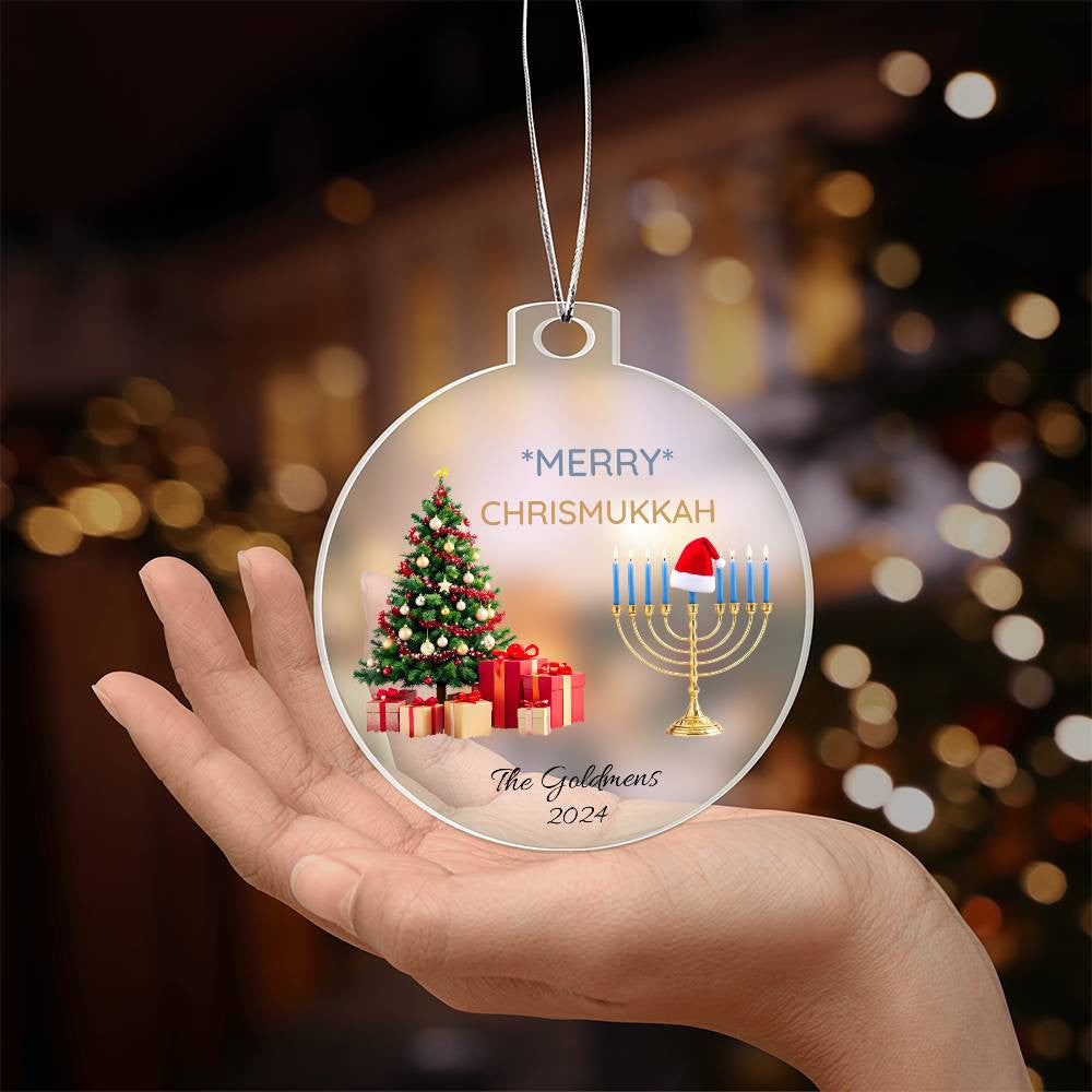 Merry Chrismukka Hanukkah Christmas Ornament Gift-[Heartfelt Family Gift]