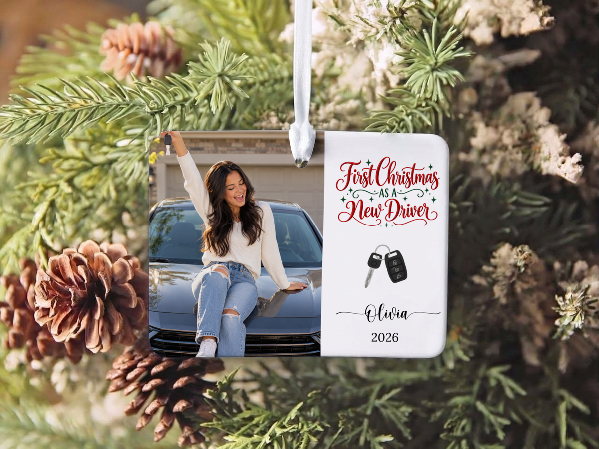 First Christmas As A New Driver Photo Ornament