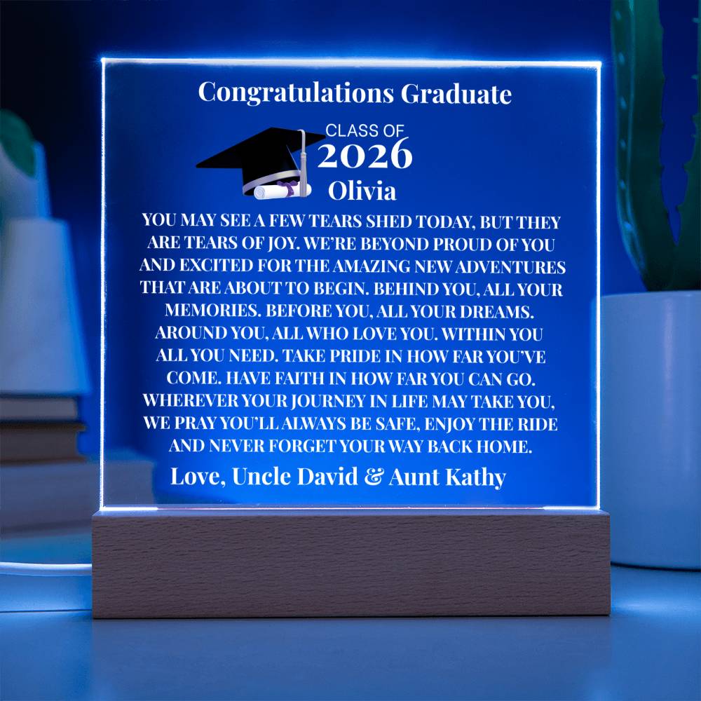 Personalized Graduation Plaque Gift