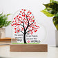 Gigi You Are The World To Us Lighted Acrylic Heart Plaque-[Heartfelt Family Gift]