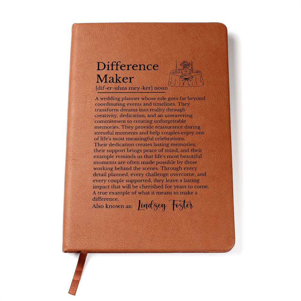 Wedding Planner Thank You Journal Gift